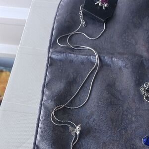 Elegant Silver Necklace with Butterfly Pendant